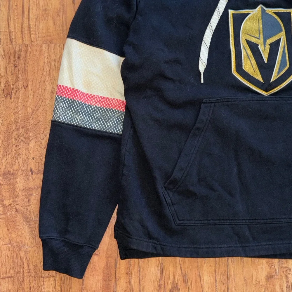 Adidas Vegas Golden Knights Mens XL Lace Up Hoodie Black Hockey Sweatshirt